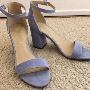 Marc Fisher blue suede heels